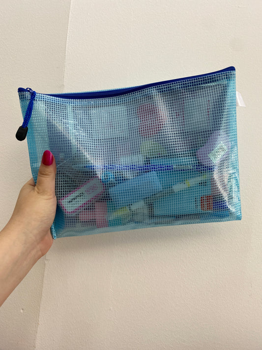 Bag Colegial Azul – Papelaria Unicórnio - Live